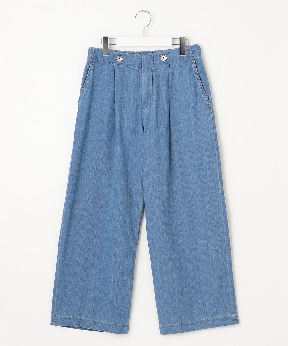 J.PRESS LADIES L 【洗える】5ozバージラコンパクト ワイド パンツ 