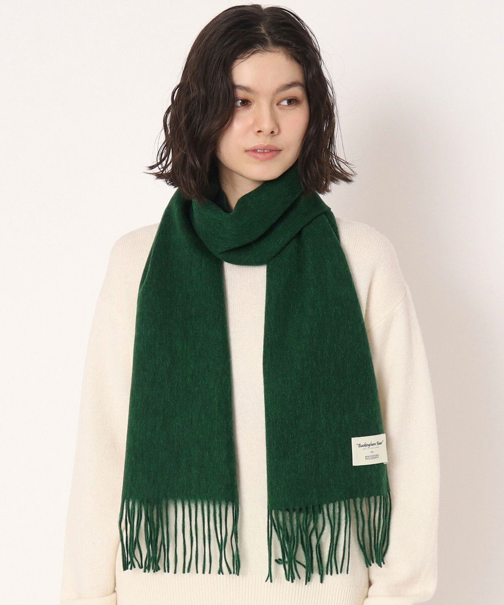 MOONBAT 【WEB限定】MACKINTOSH PHILOSOPHY バッキンガムベア付きウール100%無地マフラー (パッケージ付き) 