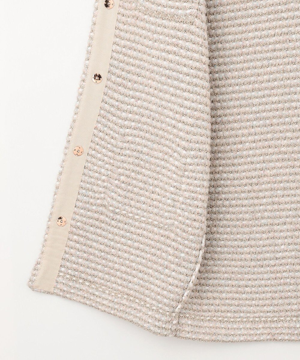 自由区 L ツイード調ニット ジレ 