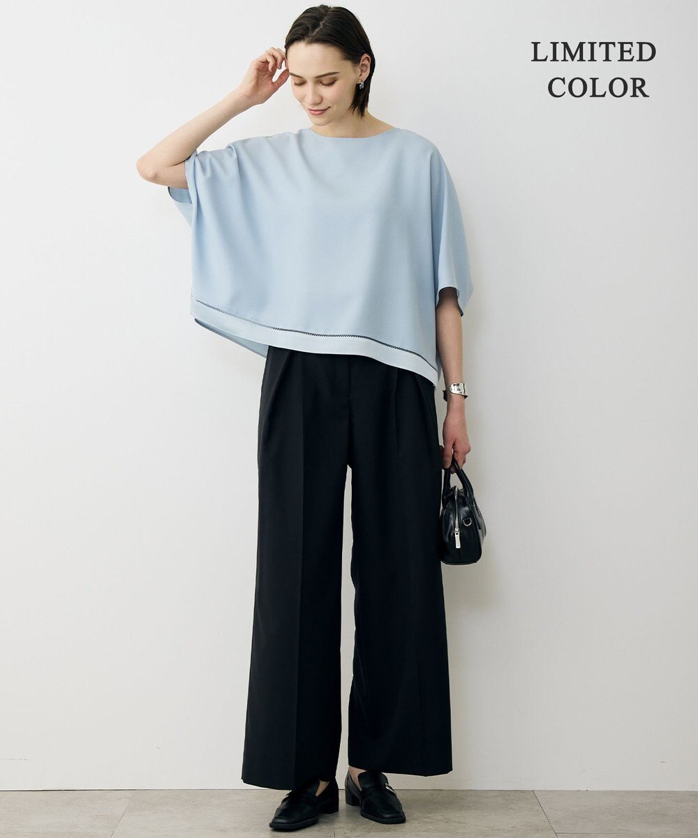 ICB L 【先行予約・WEB限定カラーあり】 FluidBackSatin クロップドブラウス 