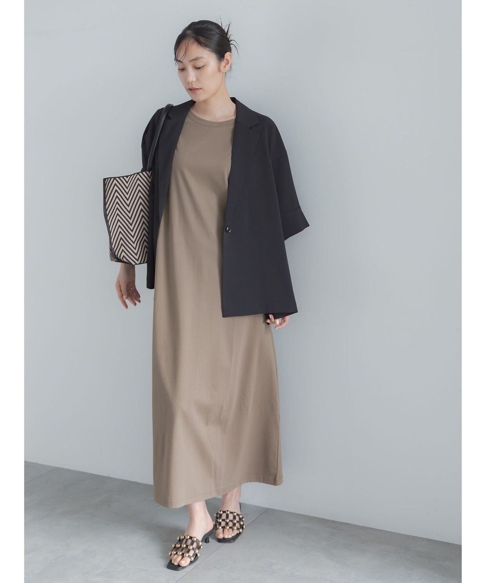 Te chichi 麻調ハーフスリーブジャケット 