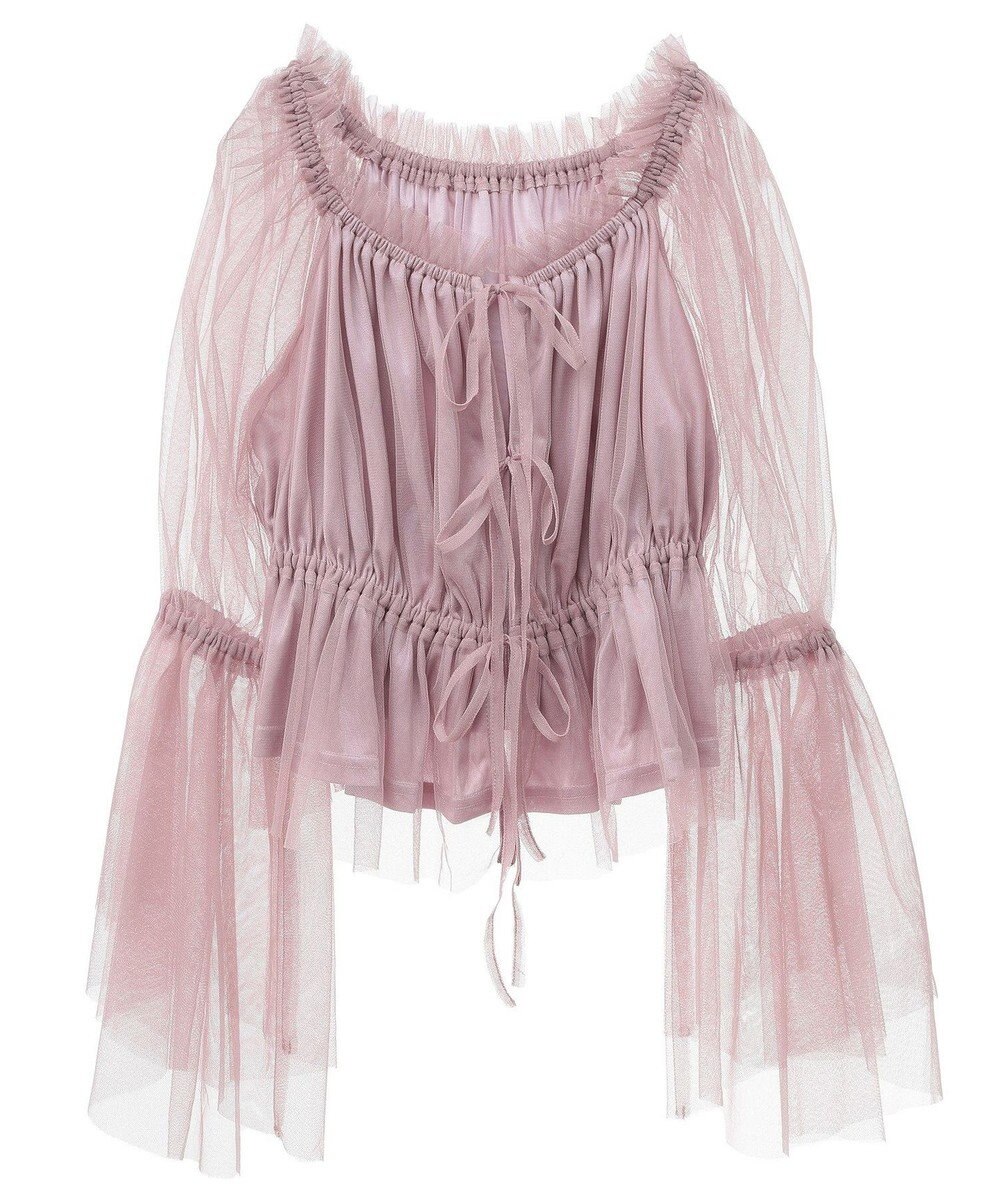 earth music&ecology チュールブラウス 