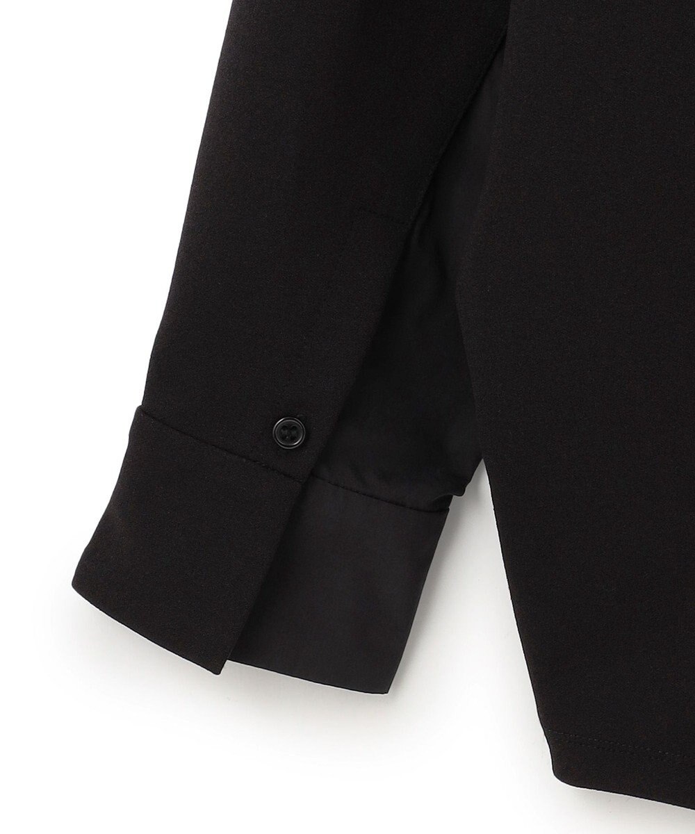 ICB L 【洗える】ジョーゼットジャージー 異素材コンビプルオーバー 