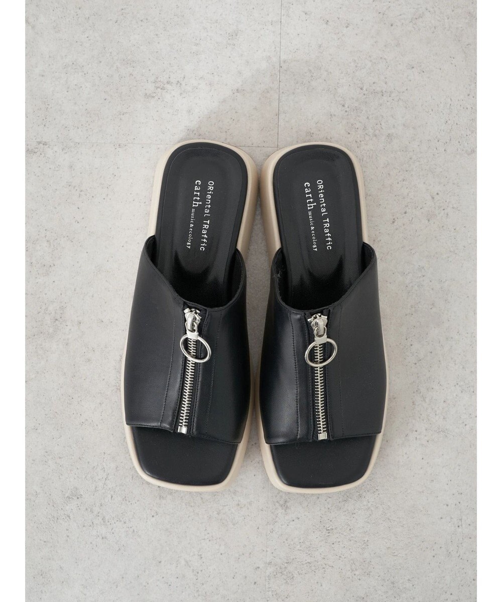 earth music&ecology ＯＲｉｅｎｔａｌＴＲａｆｆｉｃ　フロントジップサンダル 