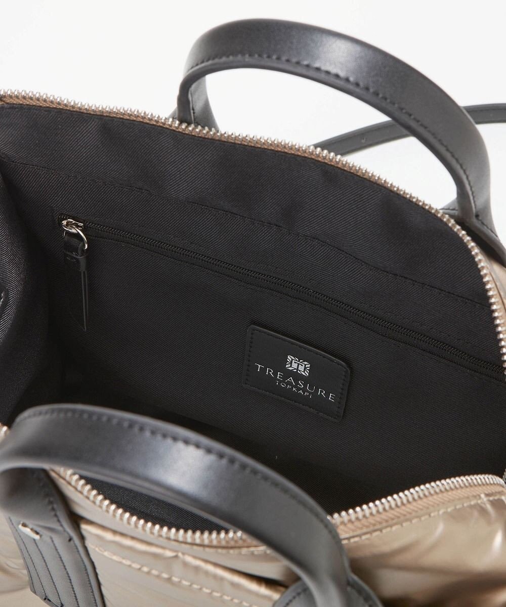 TOPKAPI 【TREASURE TOPKAPI】メタリック パデット ショルダー付 トートバッグ 