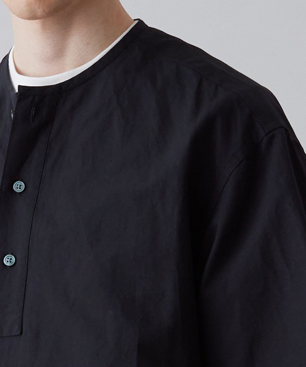 UNFILO MENS ライトリネン ヘンリーネックシャツ [23年春夏商品] 