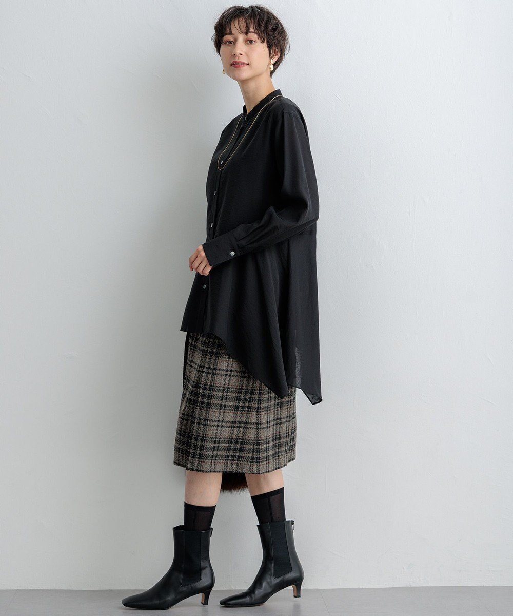 23区 【洗える】ツイーディーエトワール Aライン スカート 