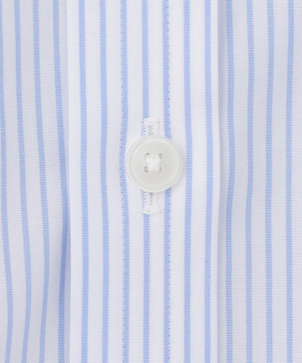 GOTAIRIKU 【形態安定】プレミアムプリーツシャツ_ワイドカラーストライプ 