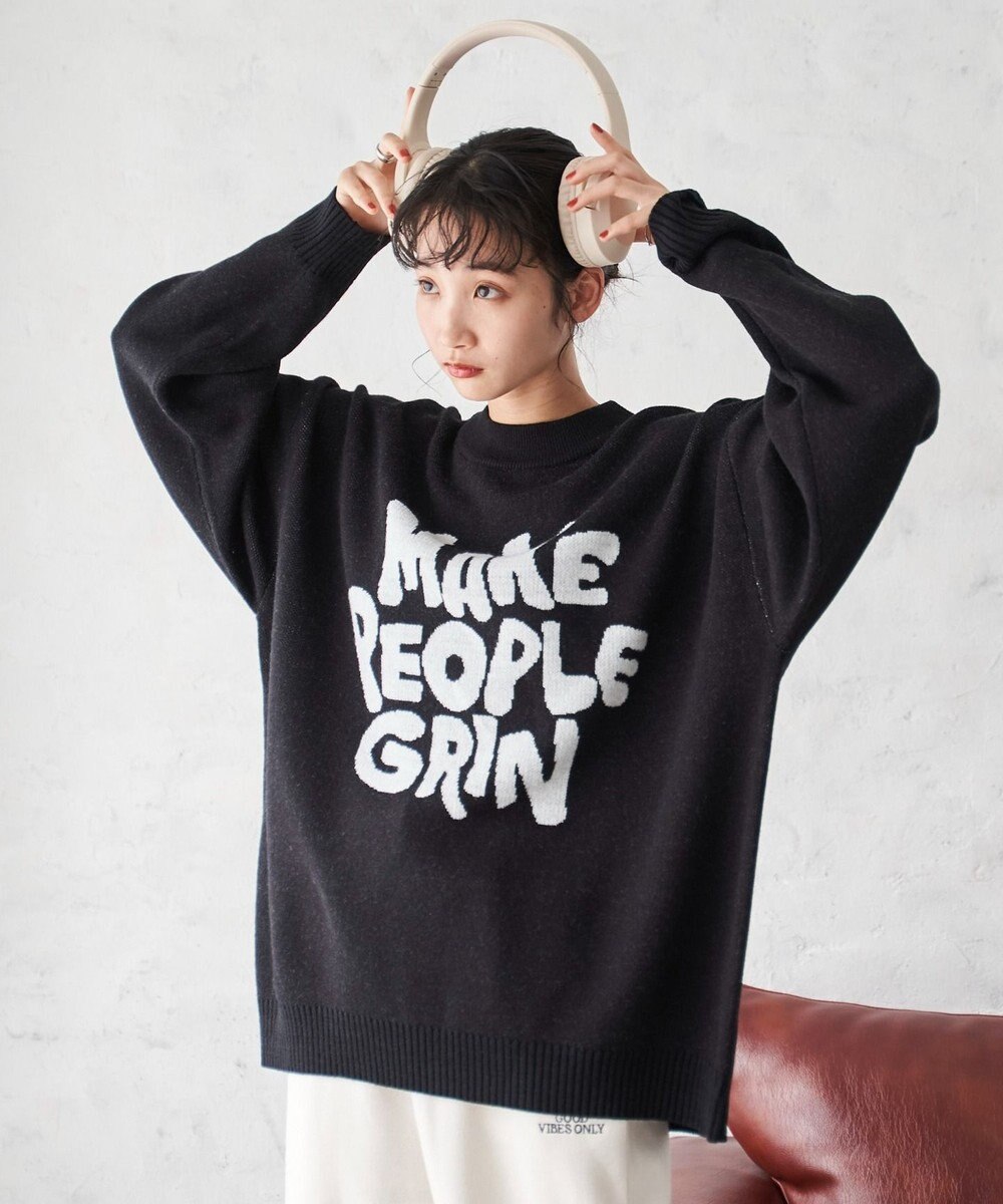 WEGO オーバーフィットジャガードプルオーバー 