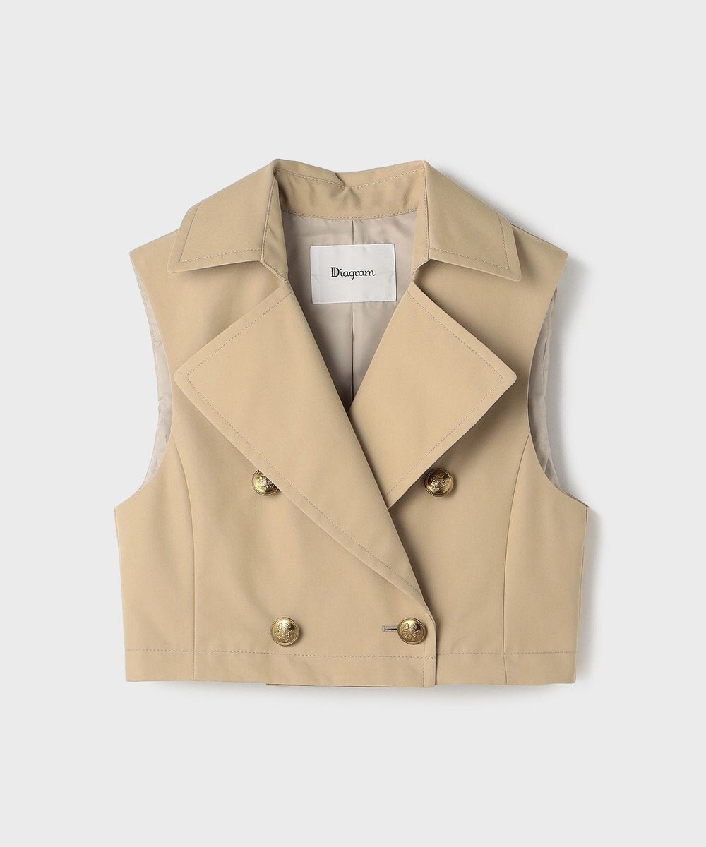 GRACE CONTINENTAL ペプラムトレンチベスト 