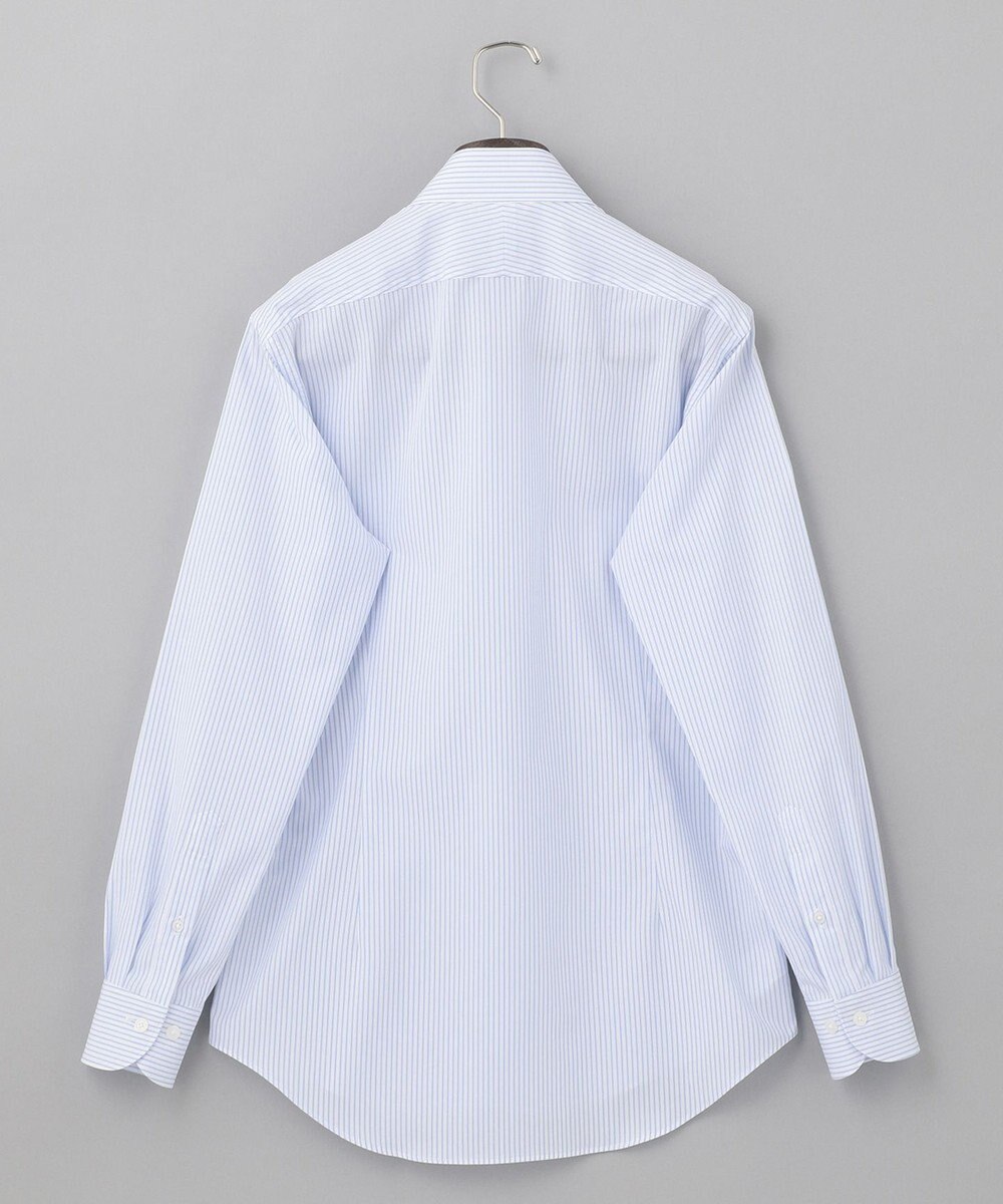 GOTAIRIKU 【形態安定】プレミアムプリーツシャツ_ワイドカラーストライプ 