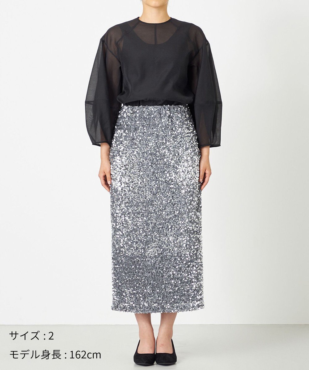 NAVE 【Nave・洗える】スパンコール スカート 