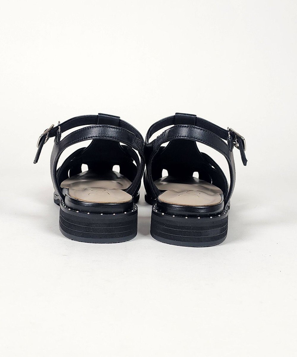 Dominic3 スタッズピース レザーケージサンダル 