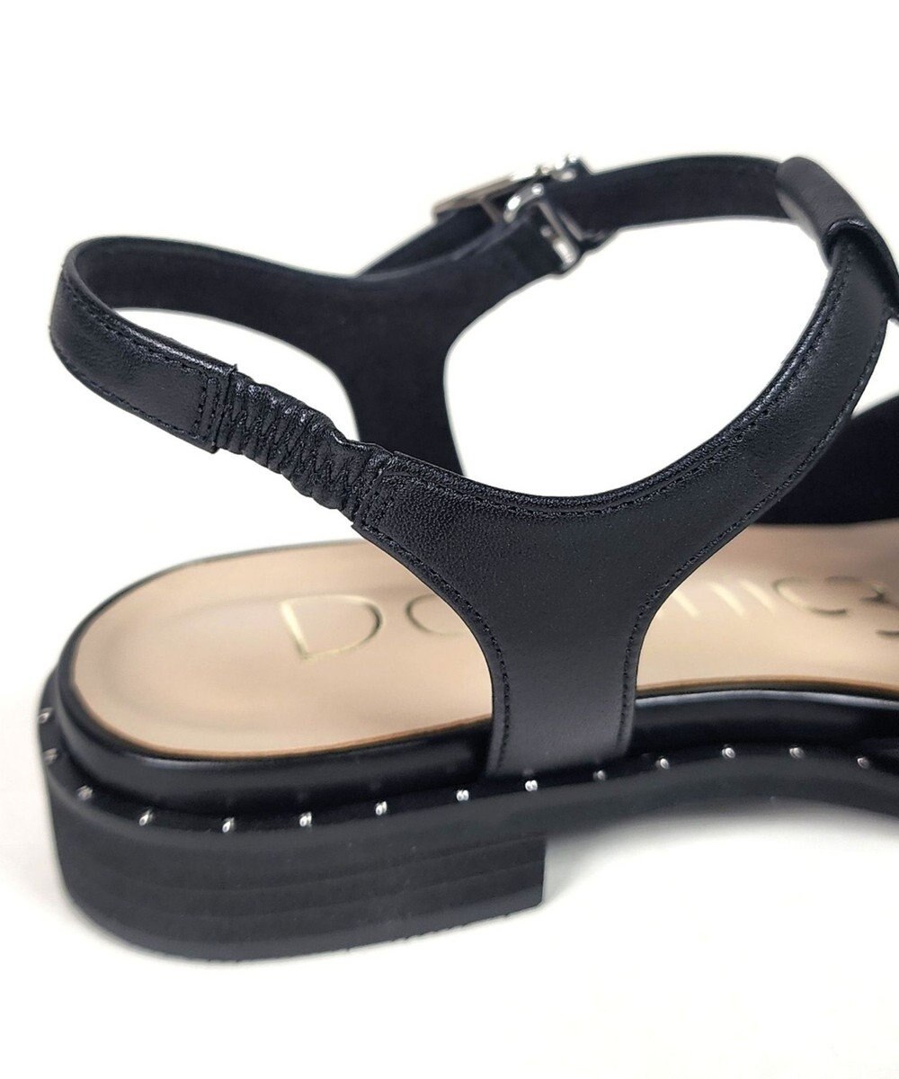 Dominic3 スタッズピース レザーケージサンダル 