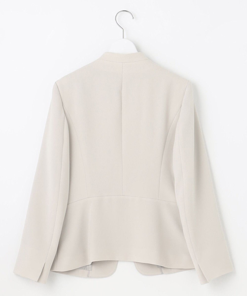 J.PRESS LADIES L 【WEB限定カラーあり・洗える】セラテリーダブルクロス ノーカラー ジャケット 