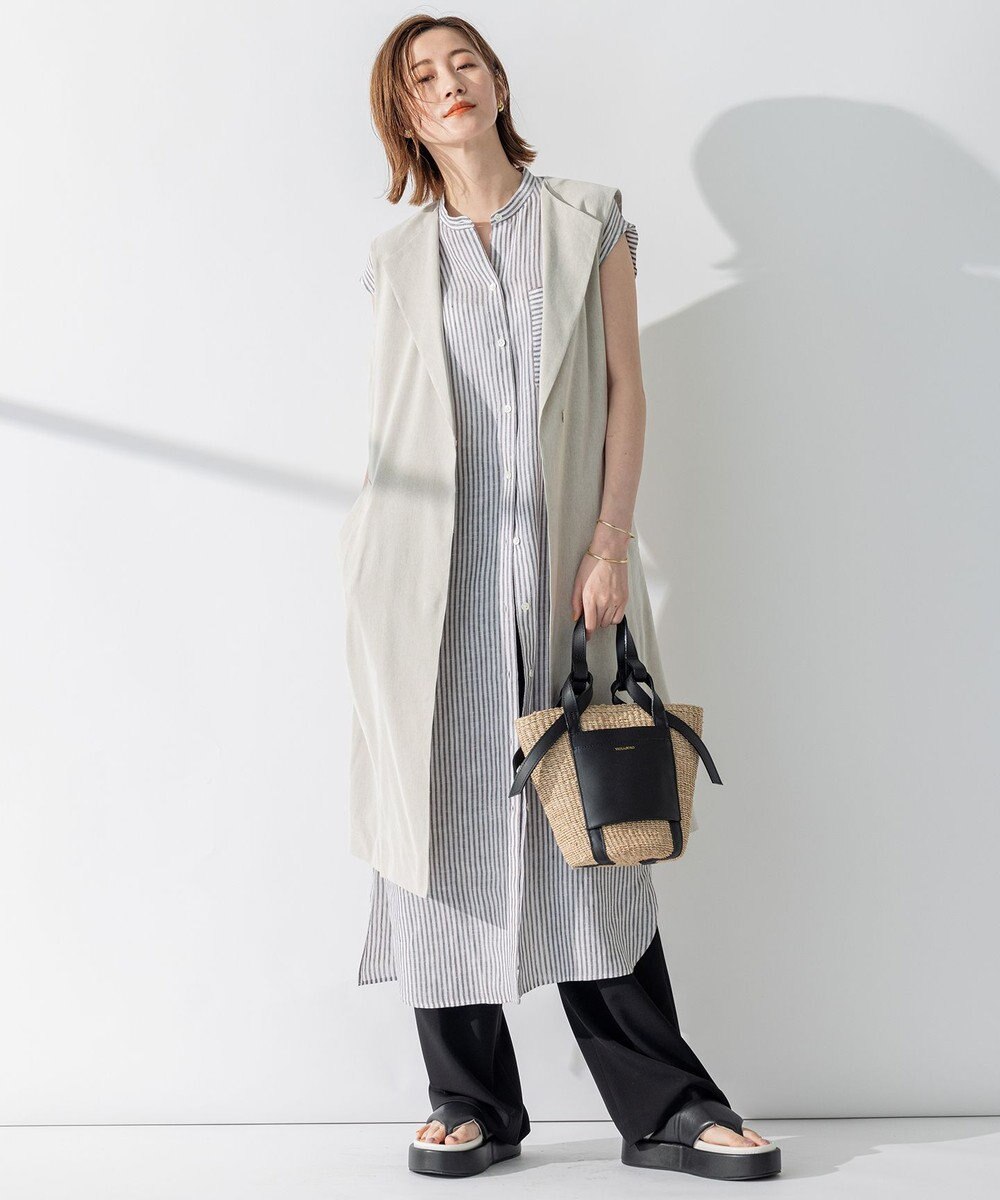 23区 L 【WEB限定/洗える】2WAYストレッチツイル ワイドパンツ 