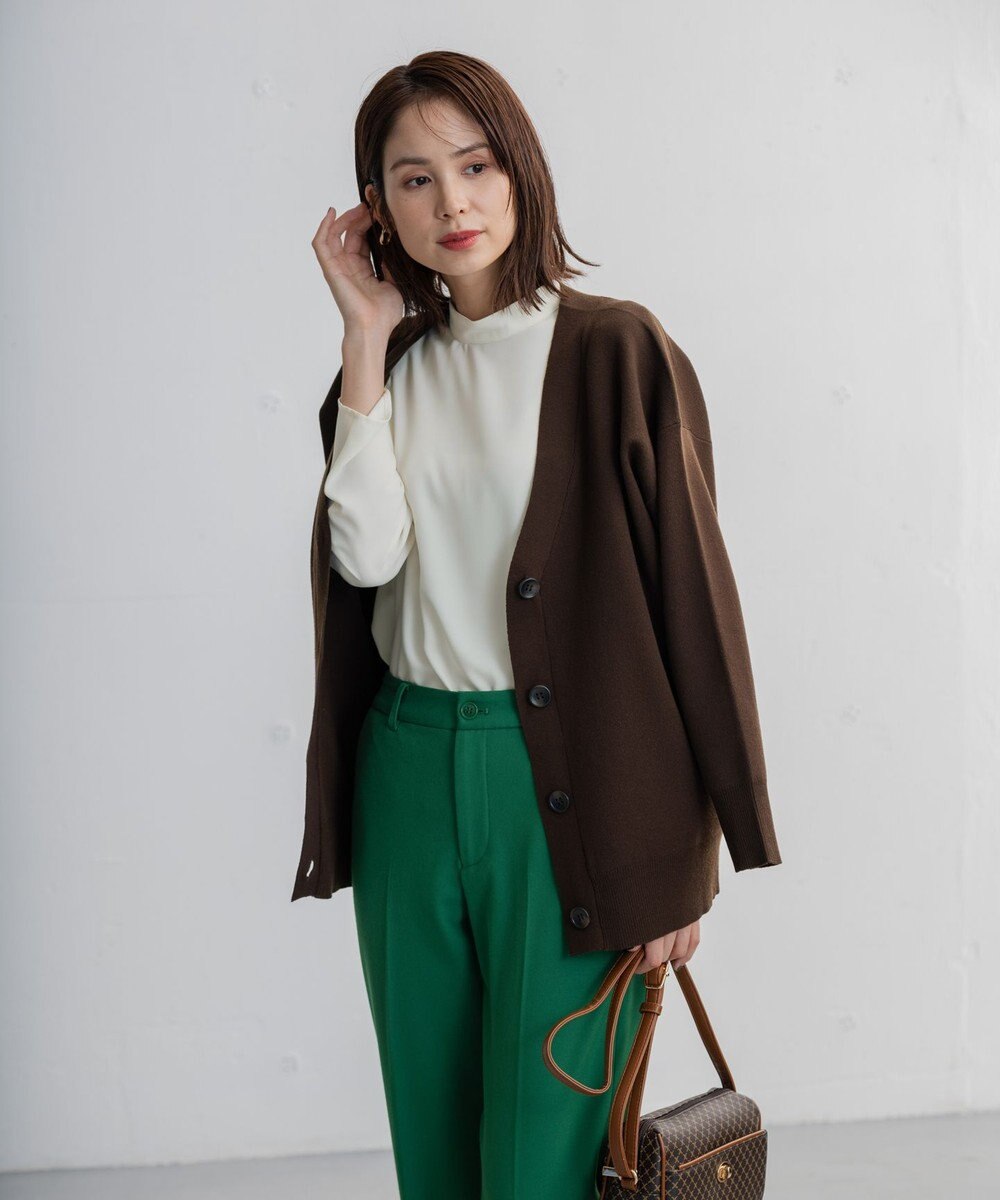 ANY タックボリュームブラウス 