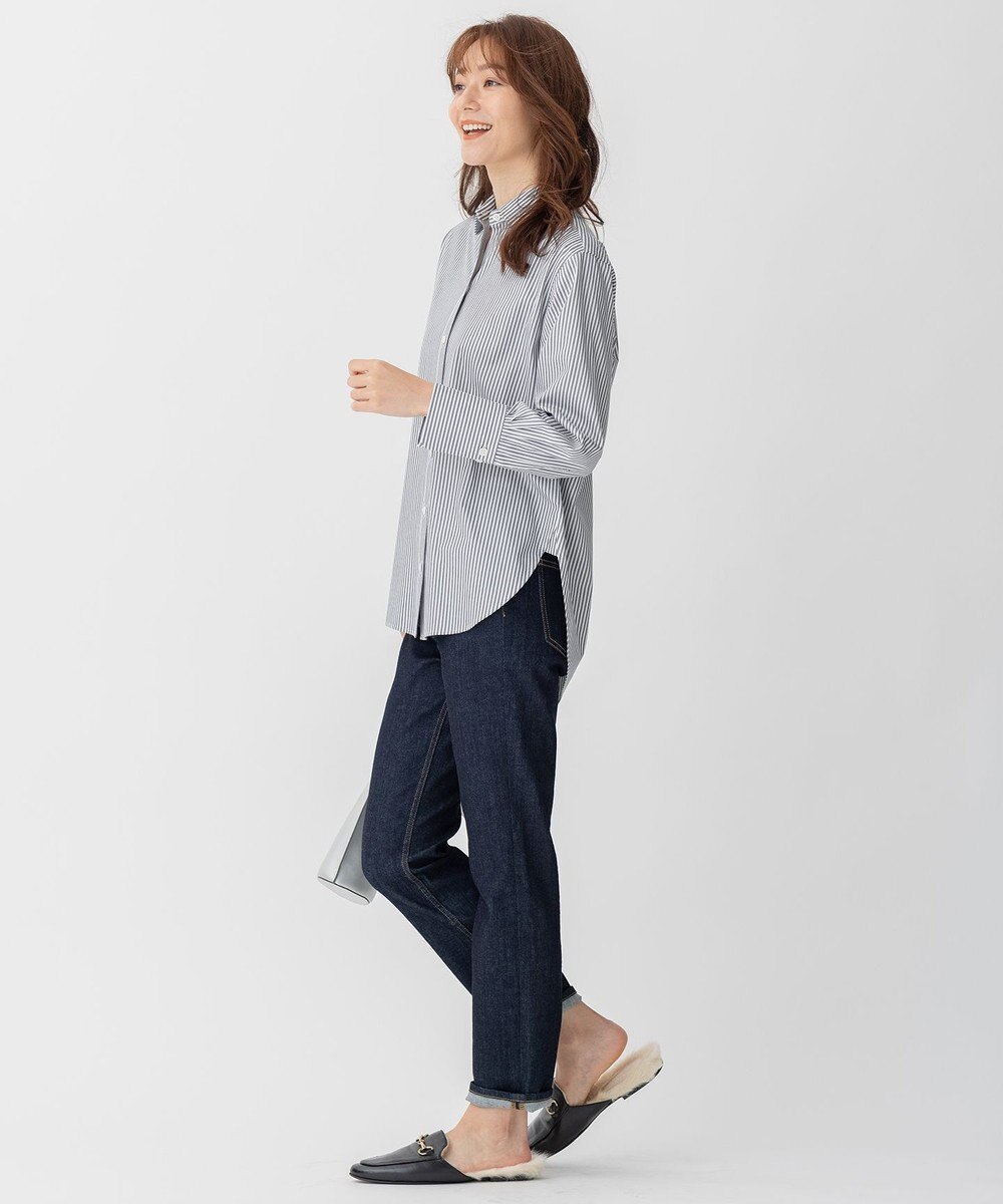 自由区 【洗える】ストレッチシャーティング ベーシック シャツ 