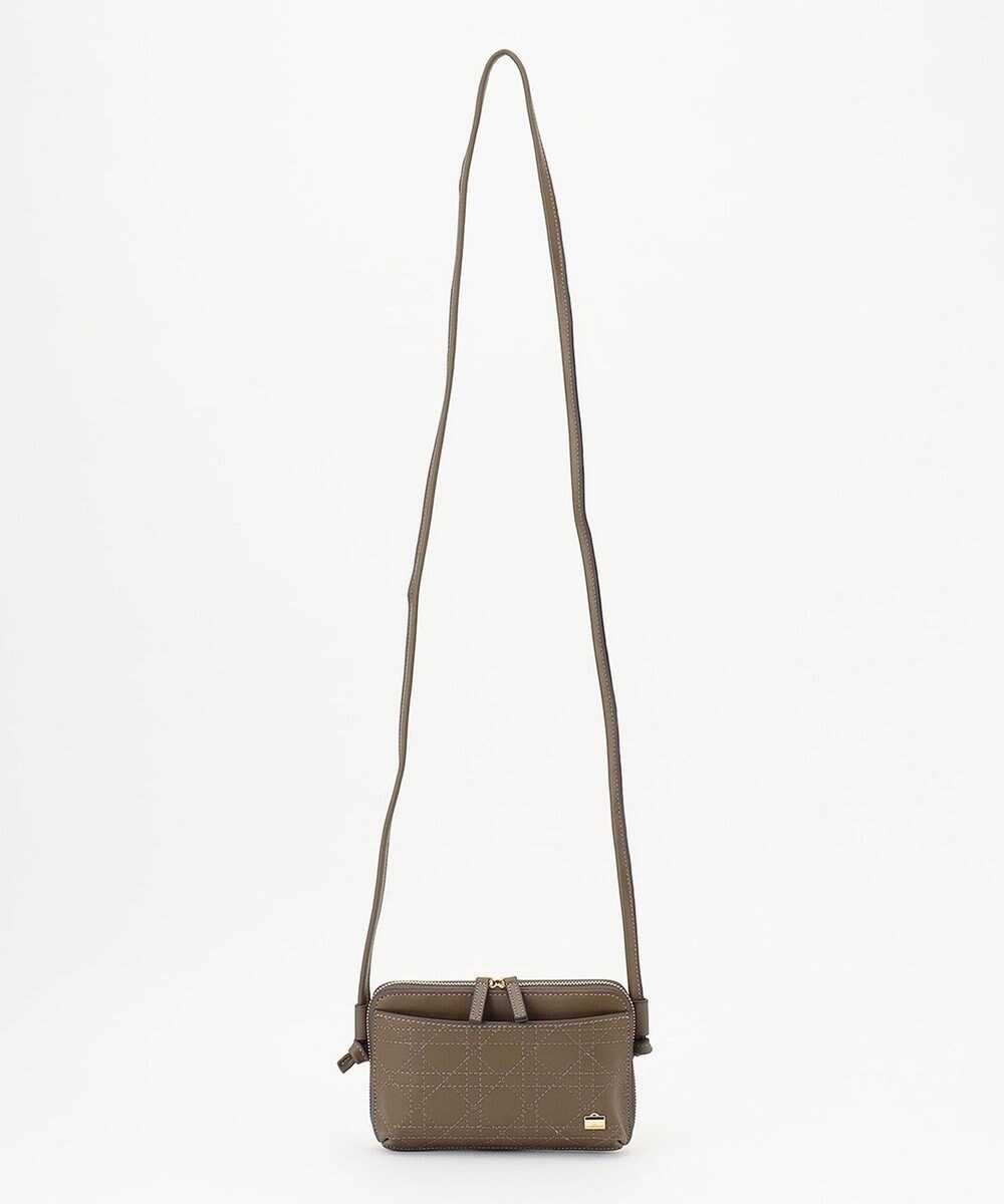 LA BAGAGERIE 【レザー×ステッチ】スクエアマルチポシェット 