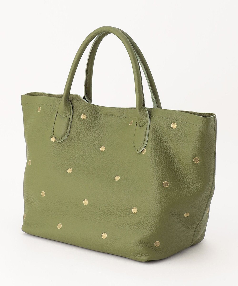 UNBILLION ペルケ perche / 牛革ドット刺繍トートバッグ 