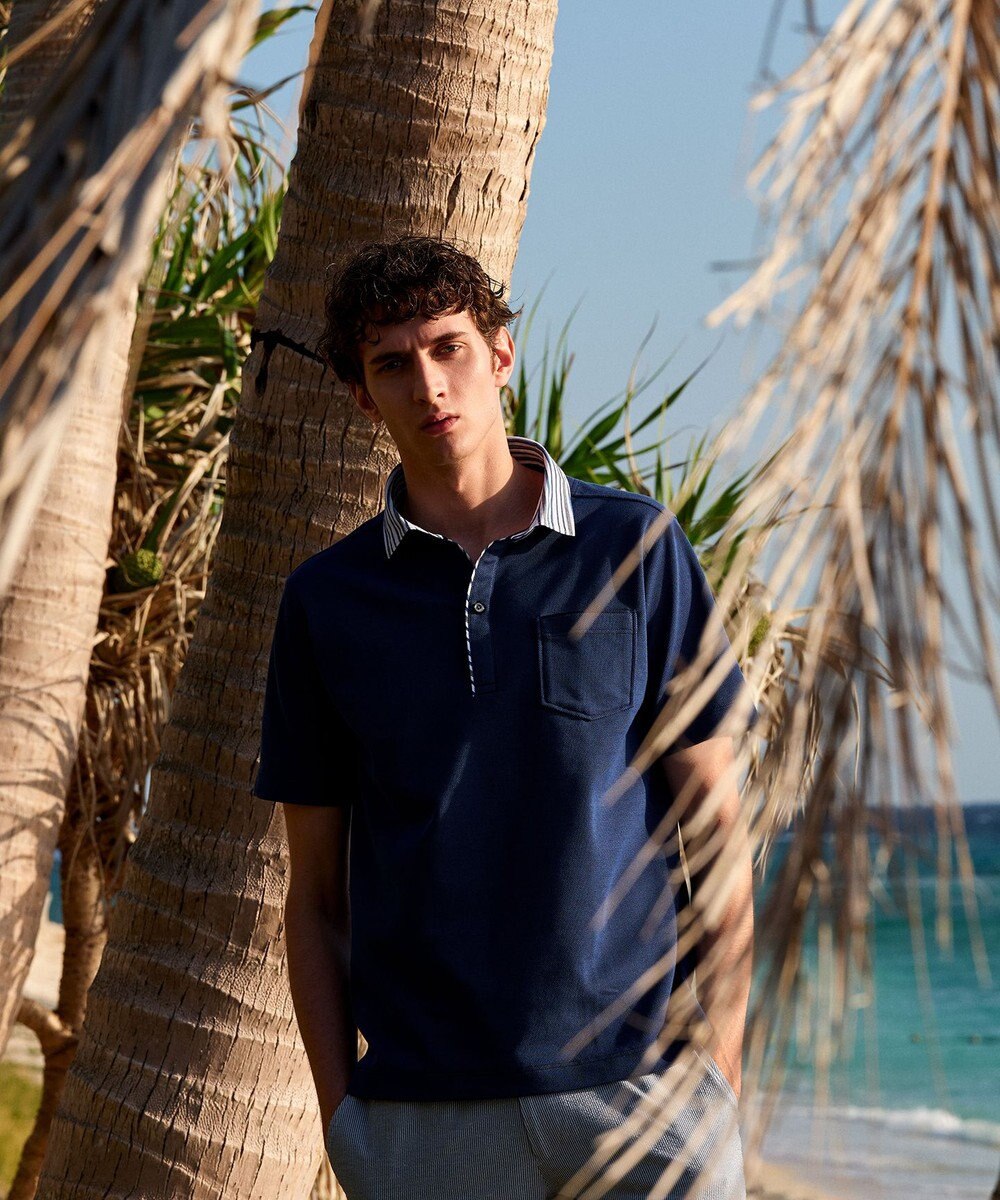 JOSEPH ABBOUD 【ウエストも伸びる！/2WAYストレッチ/清涼】クールサッカー ショーツ 