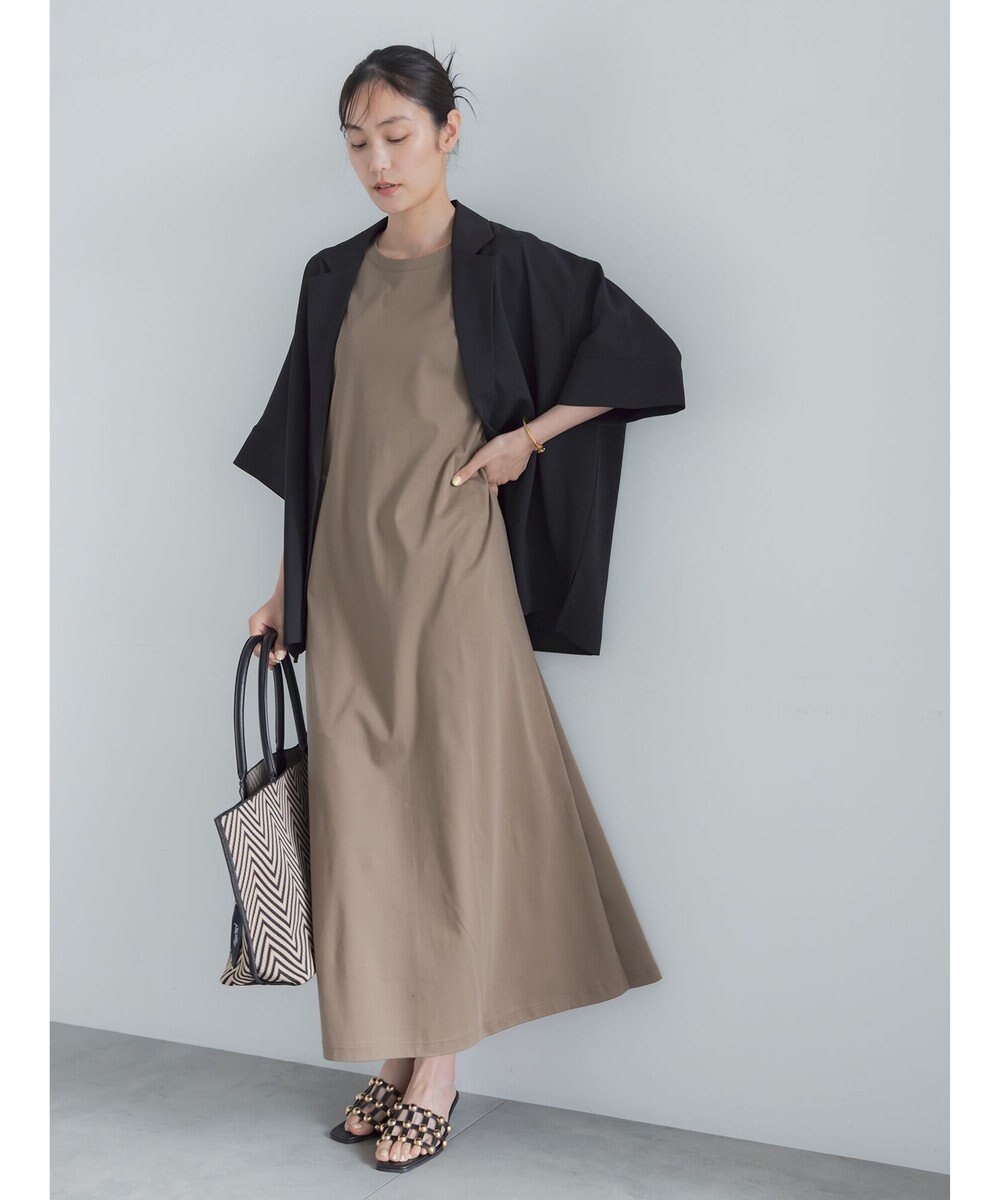 Te chichi 麻調ハーフスリーブジャケット 