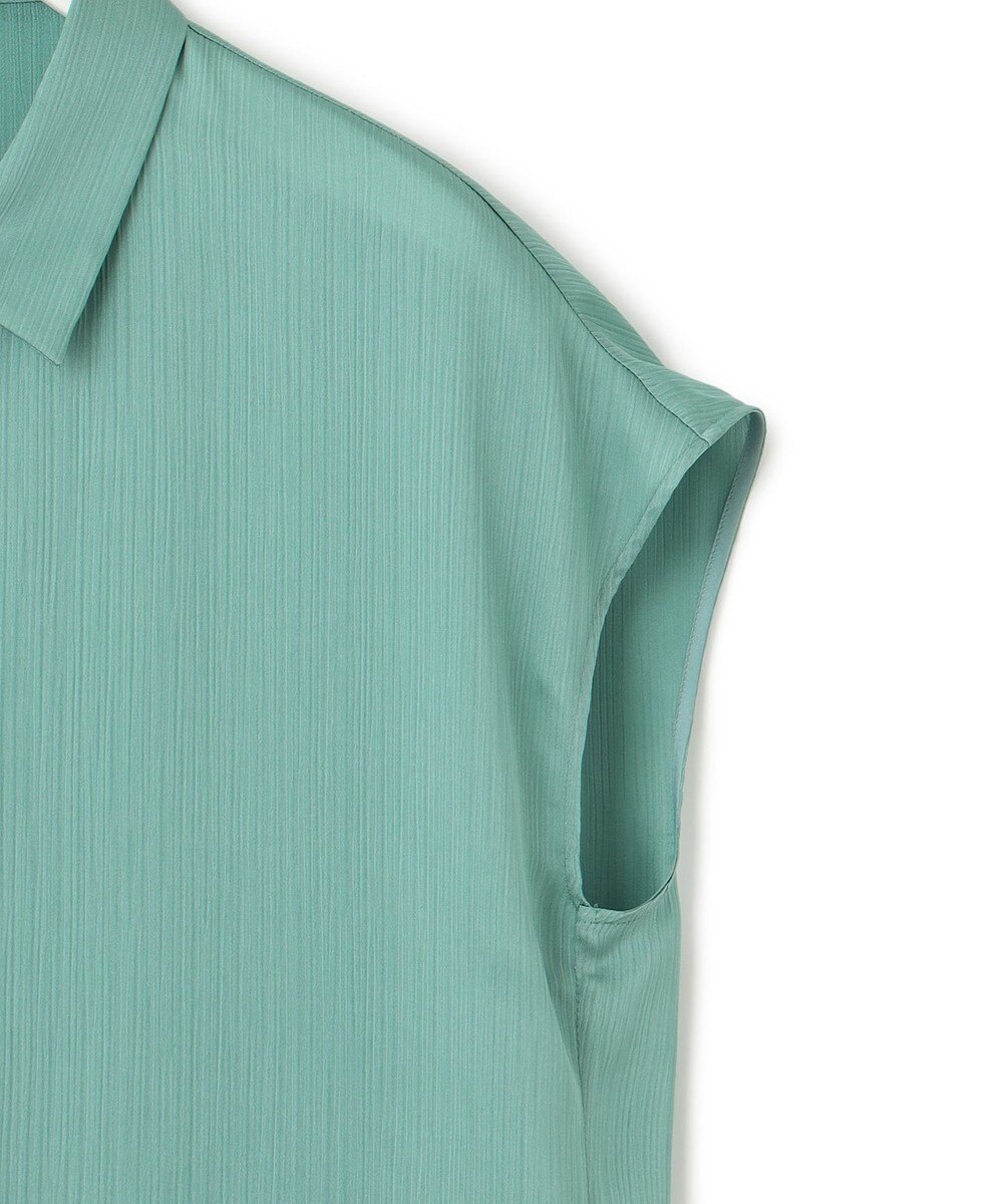 ICB 【接触冷感・洗える】サテンヨウリュウ フレンチスリーブシャツ 