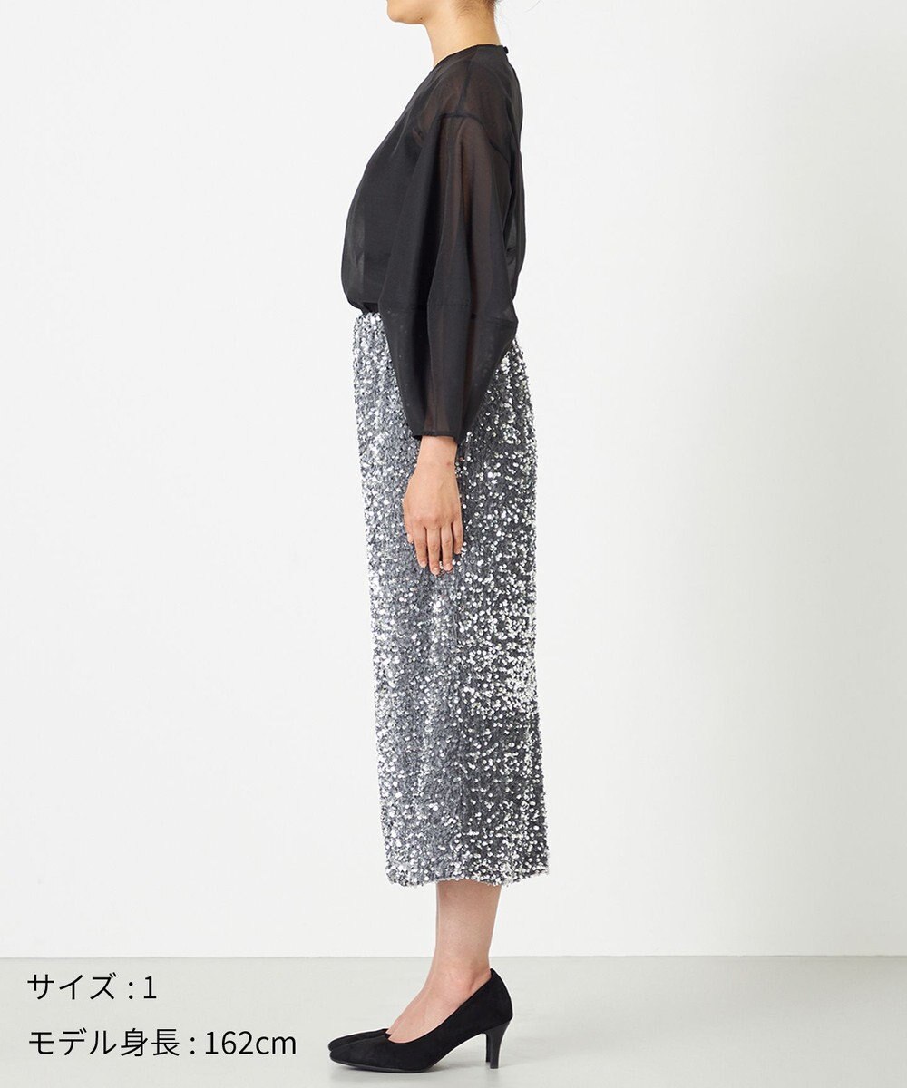 NAVE 【Nave・洗える】スパンコール スカート 