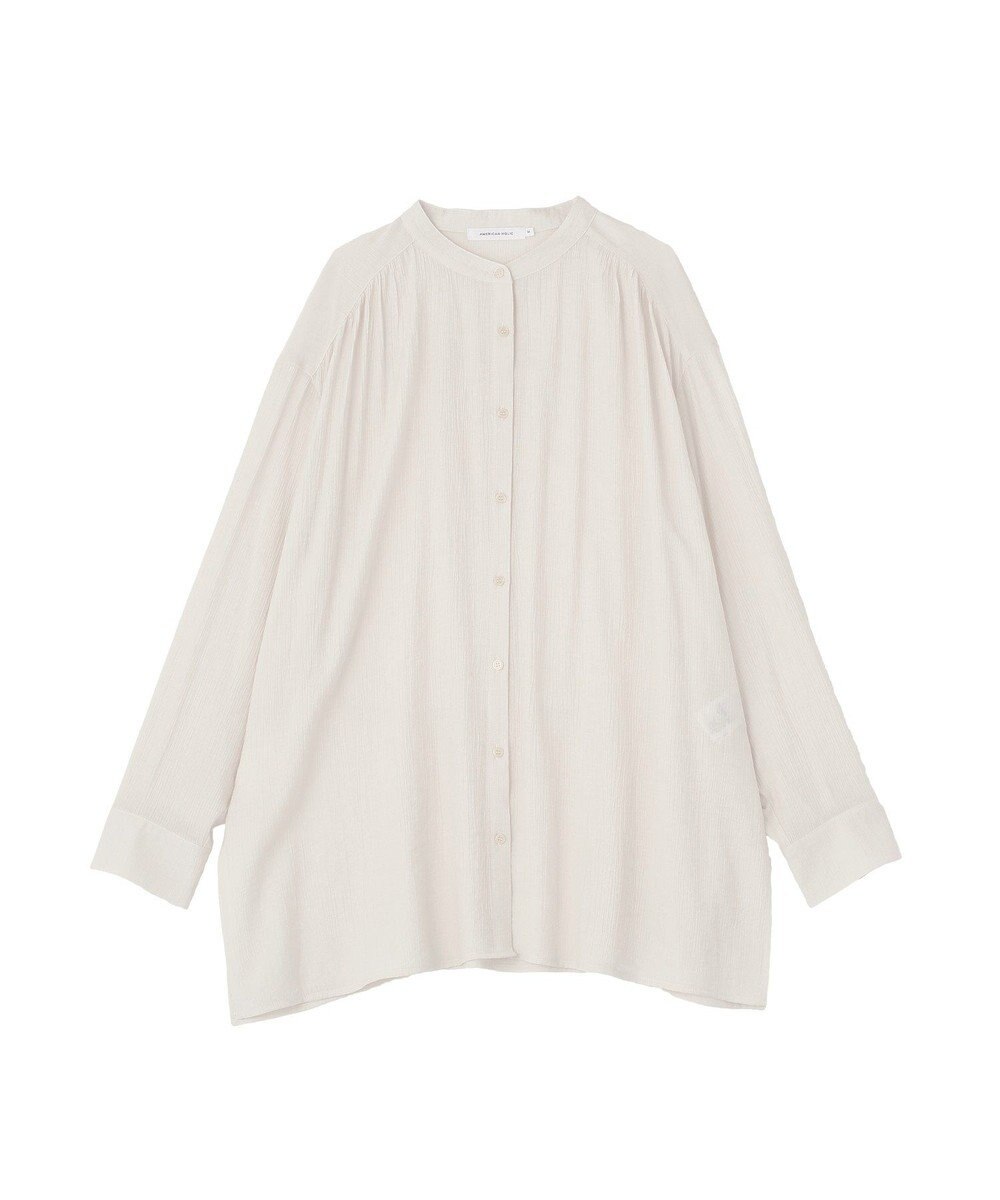 AMERICAN HOLIC 楊柳バンドカラーシャツ 