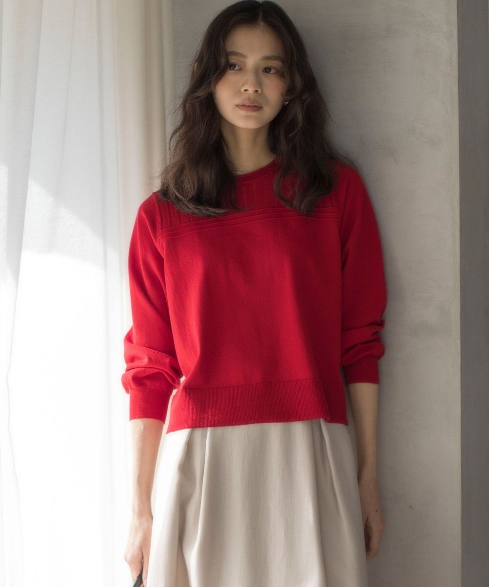 組曲 S 透かし柄 ニットプルオーバー 