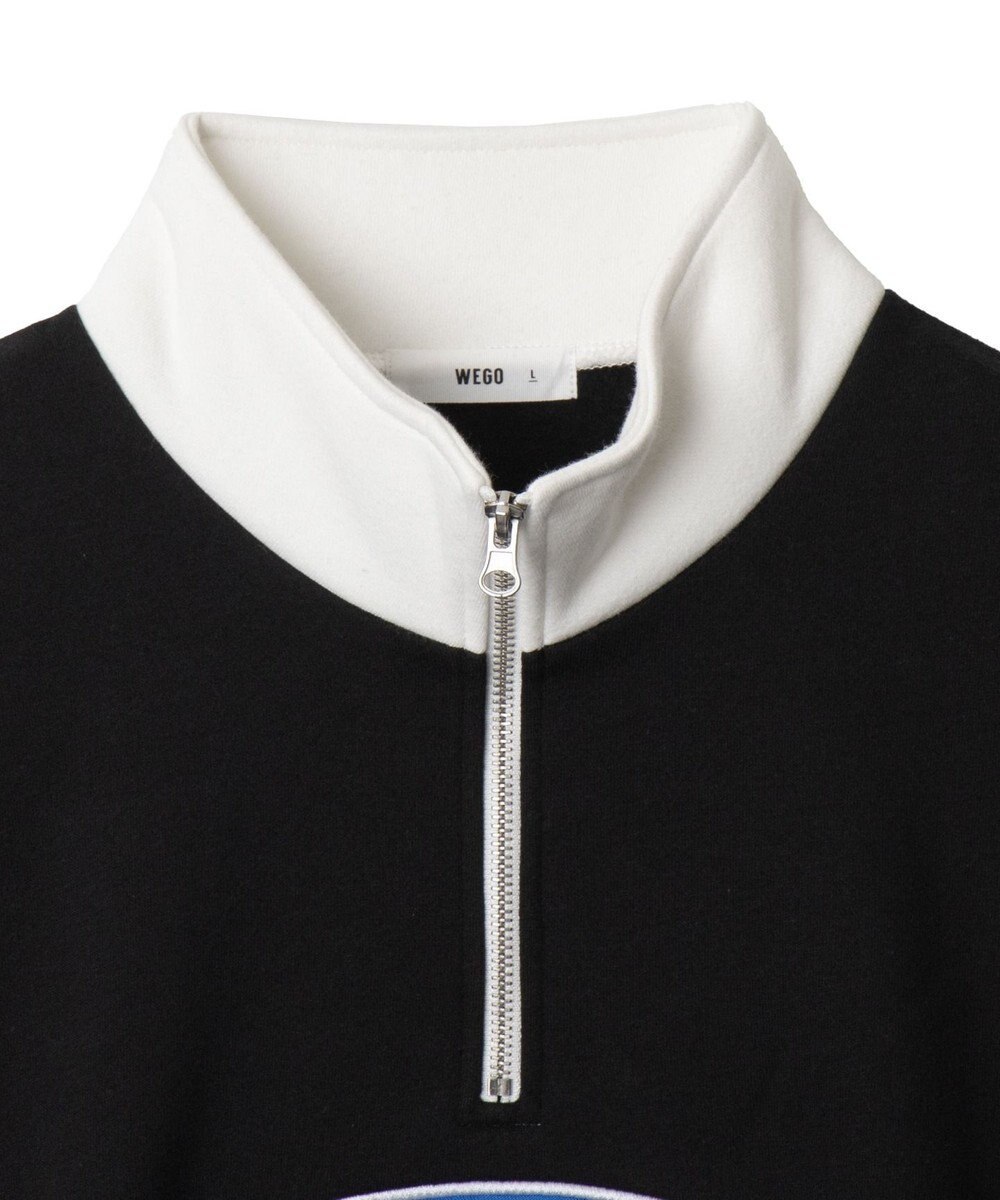 WEGO サークルロゴハーフジッププルオーバー 