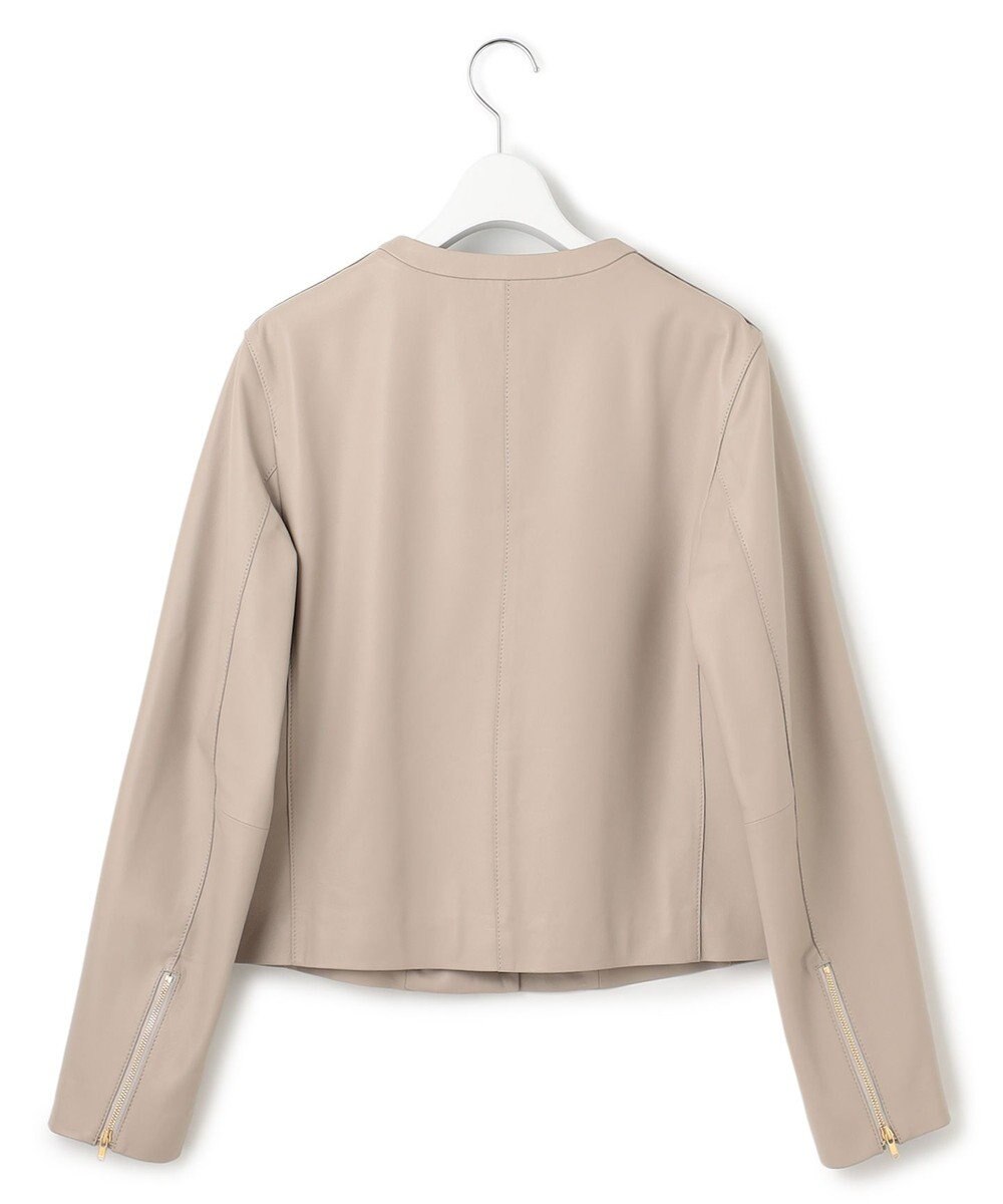 23区 S ラムレザー ノーカラージャケット 