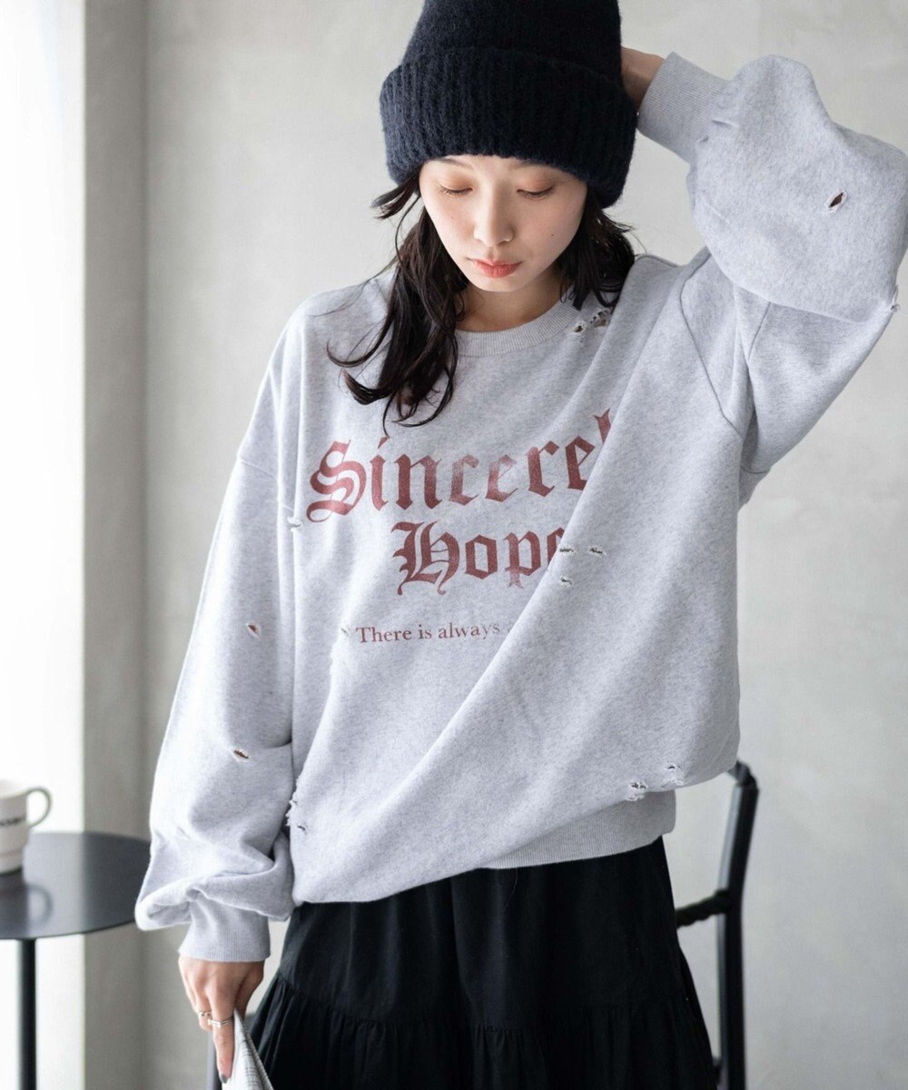 WEGO ダメージスウェット 