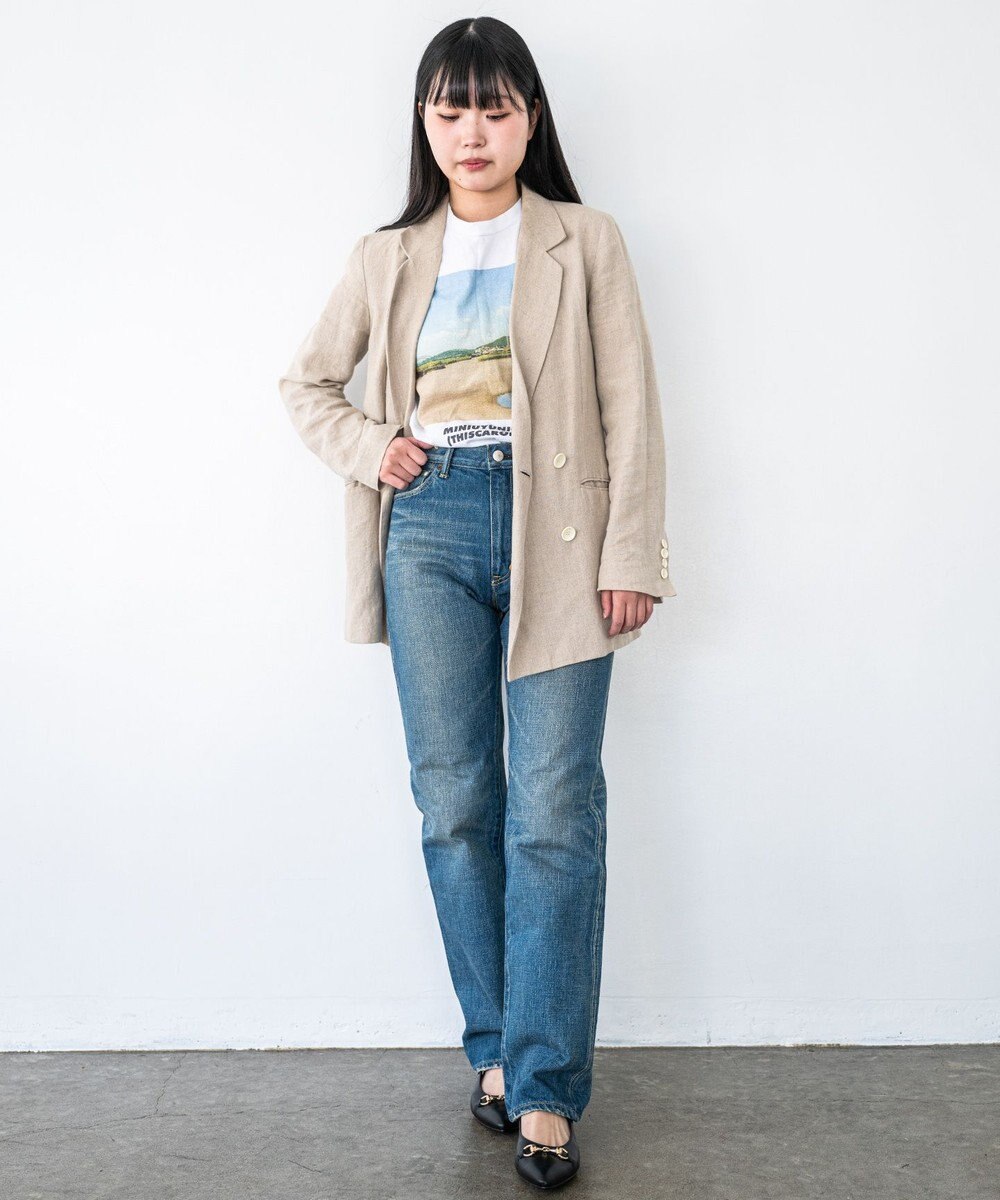 caqu boy`s cutⅡ テーパードストレートデニム USEDWASH 