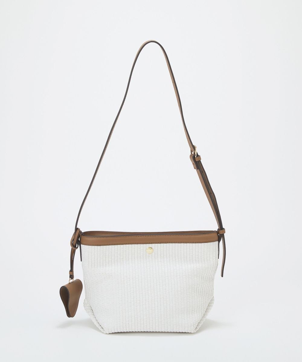 TOPKAPI 【Breath TOPKAPI】サングラスホルダー付き レザーコンビ カゴ ショルダーバッグ 