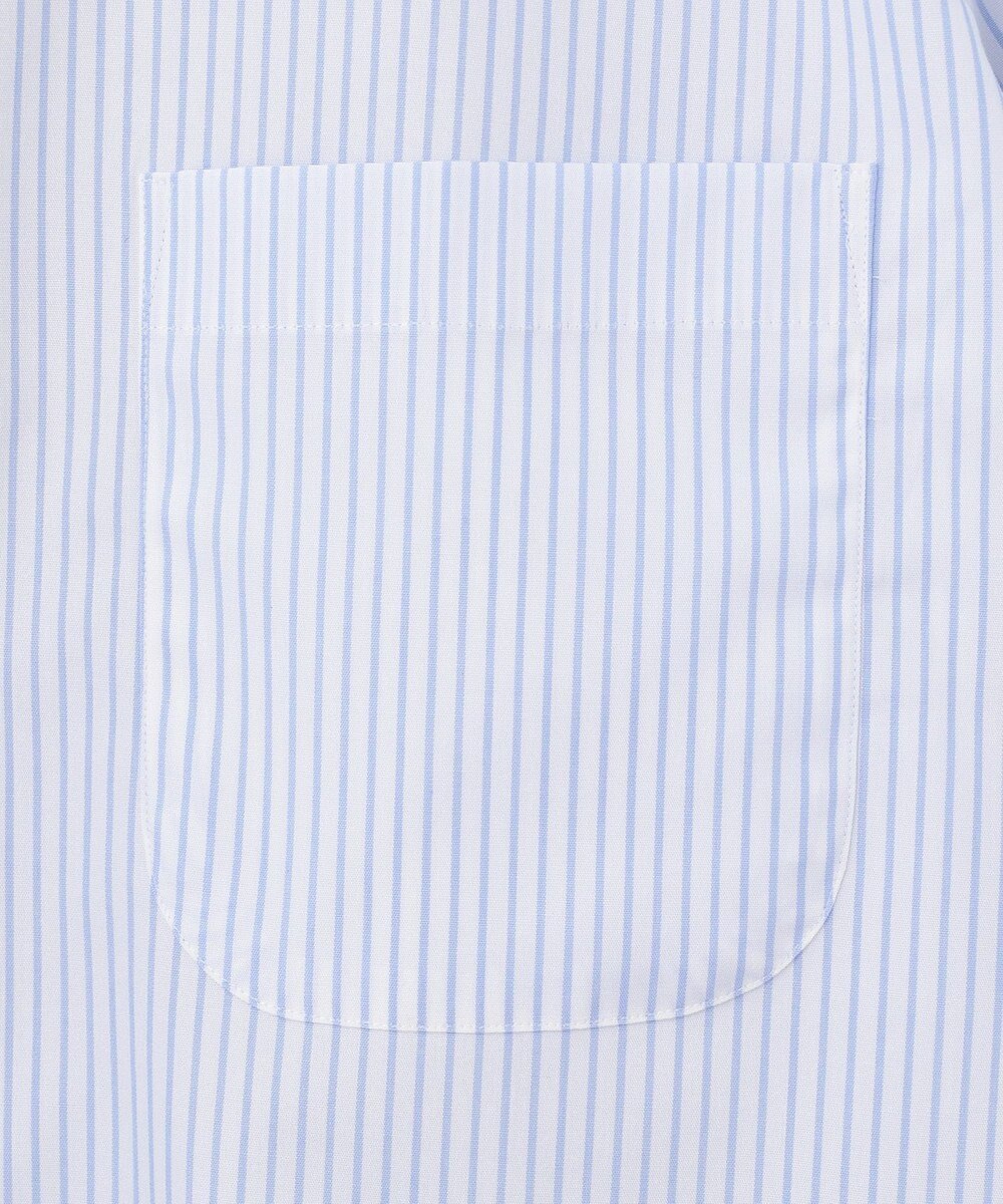 GOTAIRIKU 【形態安定】プレミアムプリーツシャツ_ワイドカラーストライプ 