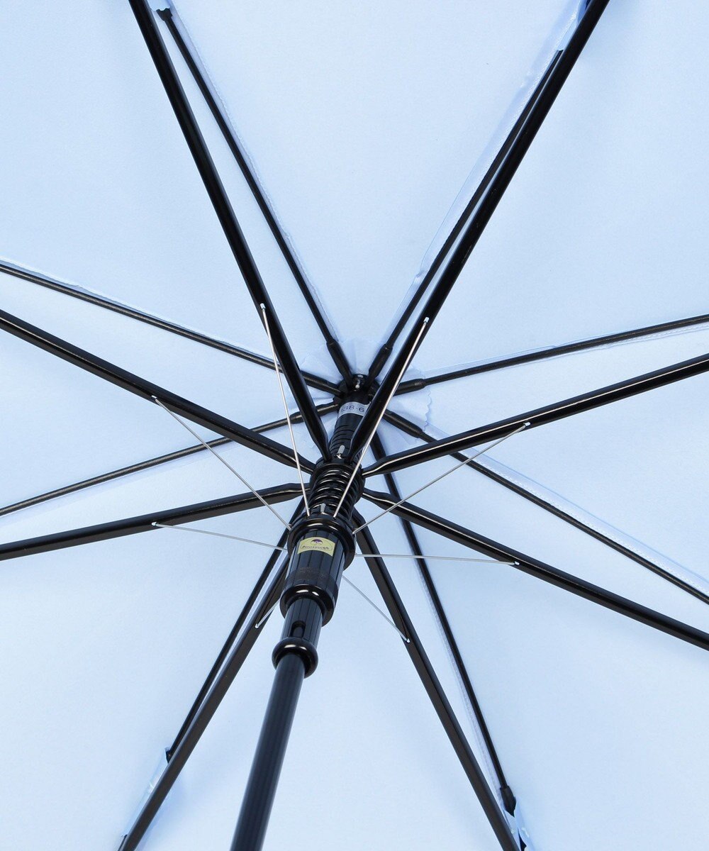 MOONBAT LANVIN en Bleu 【耐風】長傘 サテンプリントフラワー 