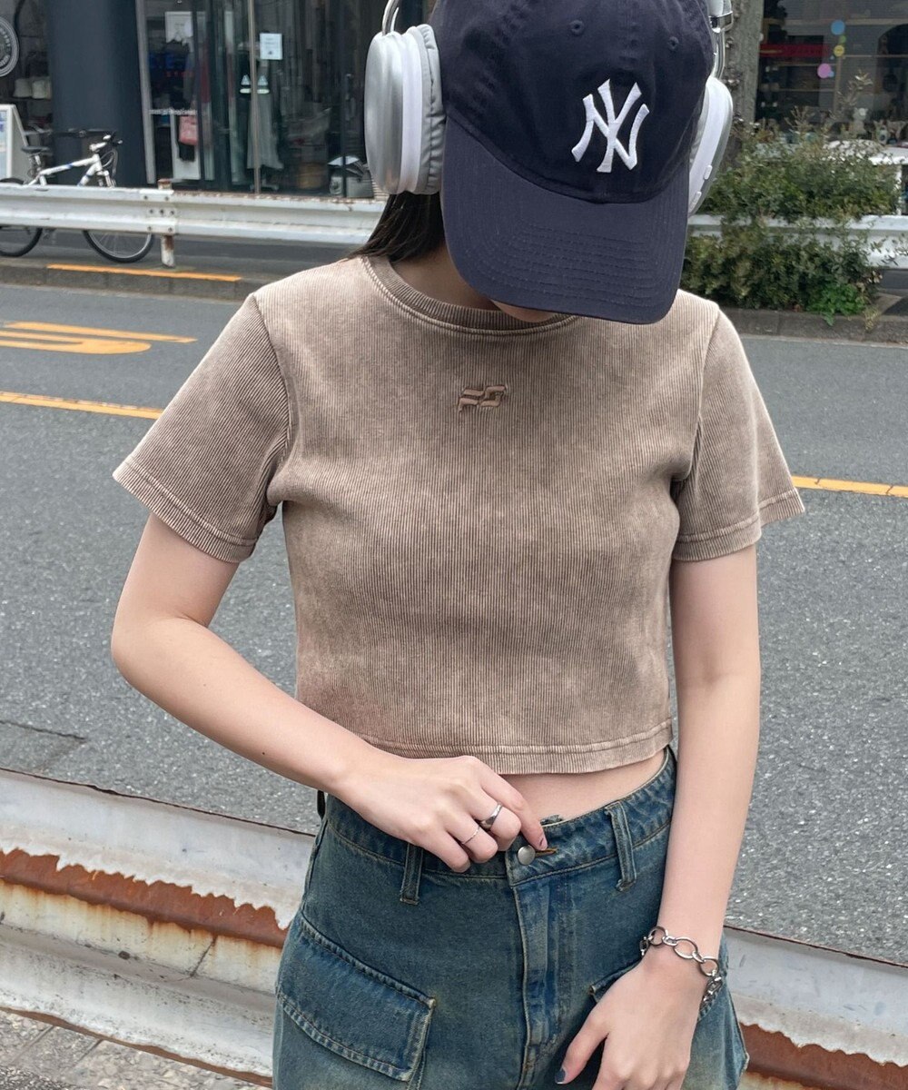 WEGO ヴィンテージウォッシュリブT 