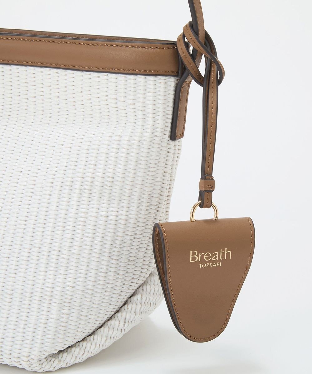 TOPKAPI 【Breath TOPKAPI】サングラスホルダー付き レザーコンビ カゴ ショルダーバッグ 