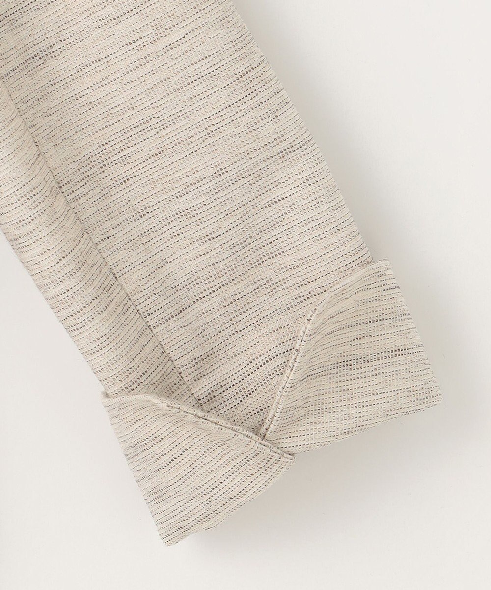 J.PRESS LADIES ライトツイードストレッチ ノーカラー ジャケット 