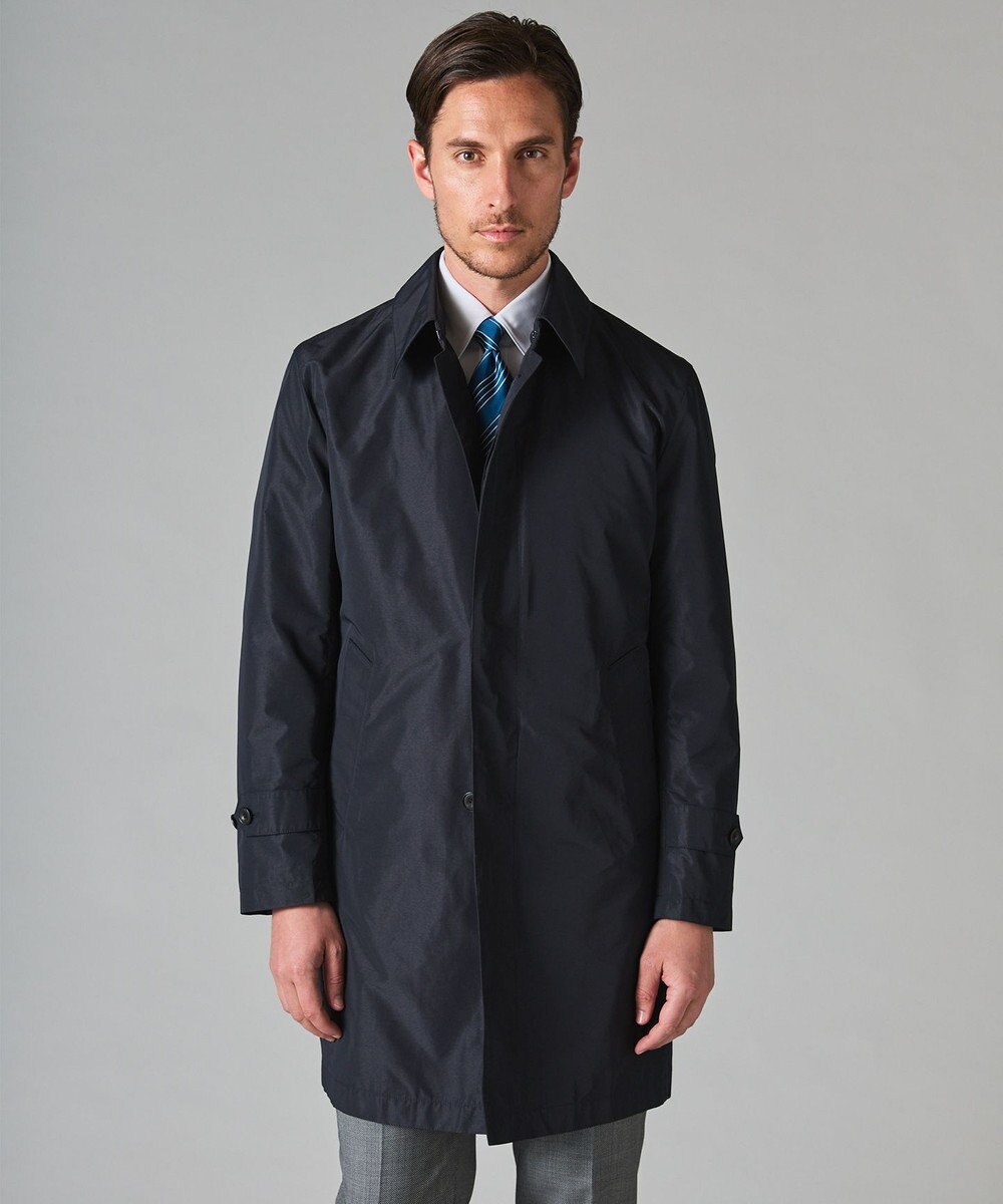 GOTAIRIKU メランジシャンブレー ステンカラーコート 