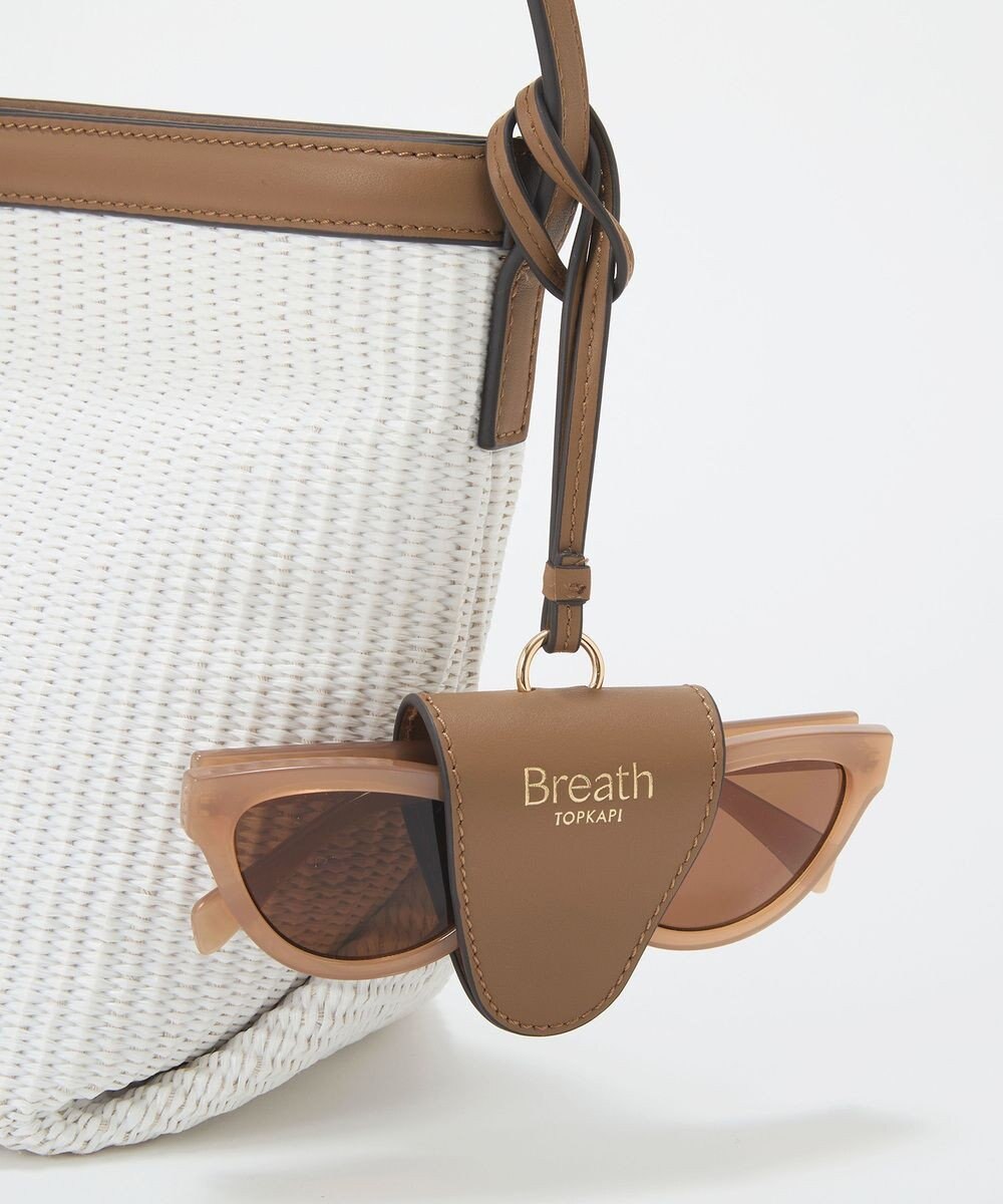 TOPKAPI 【Breath TOPKAPI】サングラスホルダー付き レザーコンビ カゴ ショルダーバッグ 