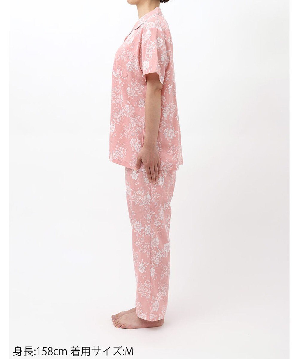 Wing パジャマ 5分袖 半袖 長ズボン 綿100%(本体) 楊柳素材 3Lまで対応 大きいサイズ 夏 レディース EP8076 ウイング／ワコール 