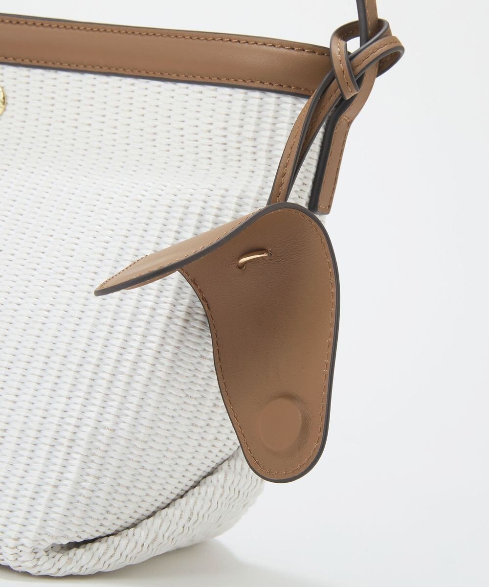 TOPKAPI 【Breath TOPKAPI】サングラスホルダー付き レザーコンビ カゴ ショルダーバッグ 