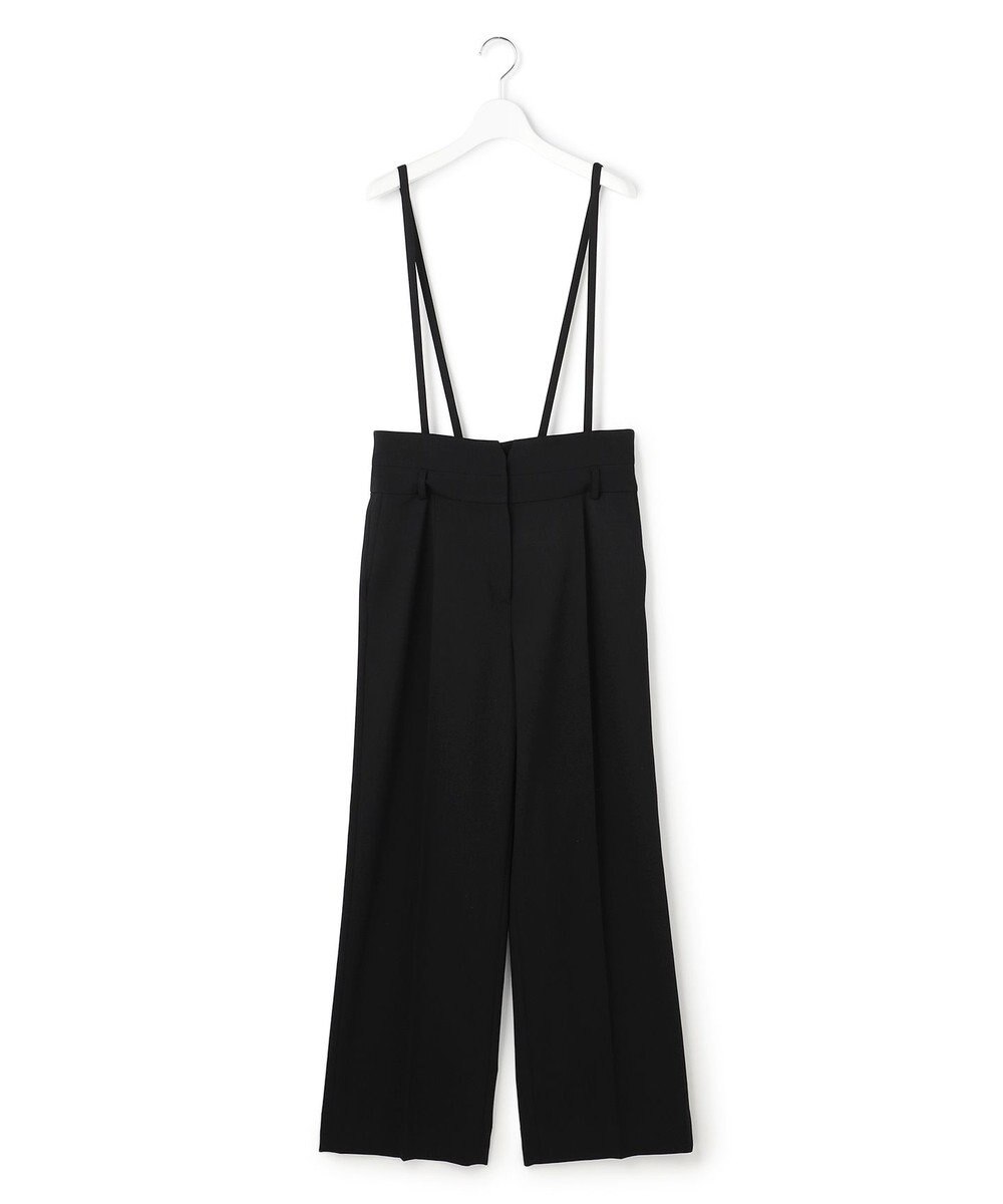 ICB L 【先行予約】ウール2WAYストレッチ サスペンダー付きワイドストレートパンツ 