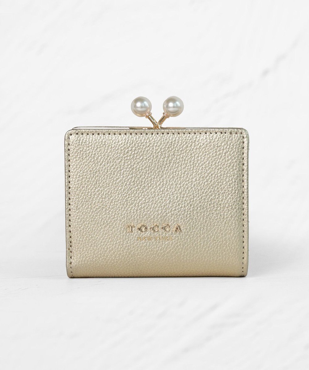 TOCCA POINT OF PEARL BIIFOLOD WALLET 2つ折り財布 ゴールド系