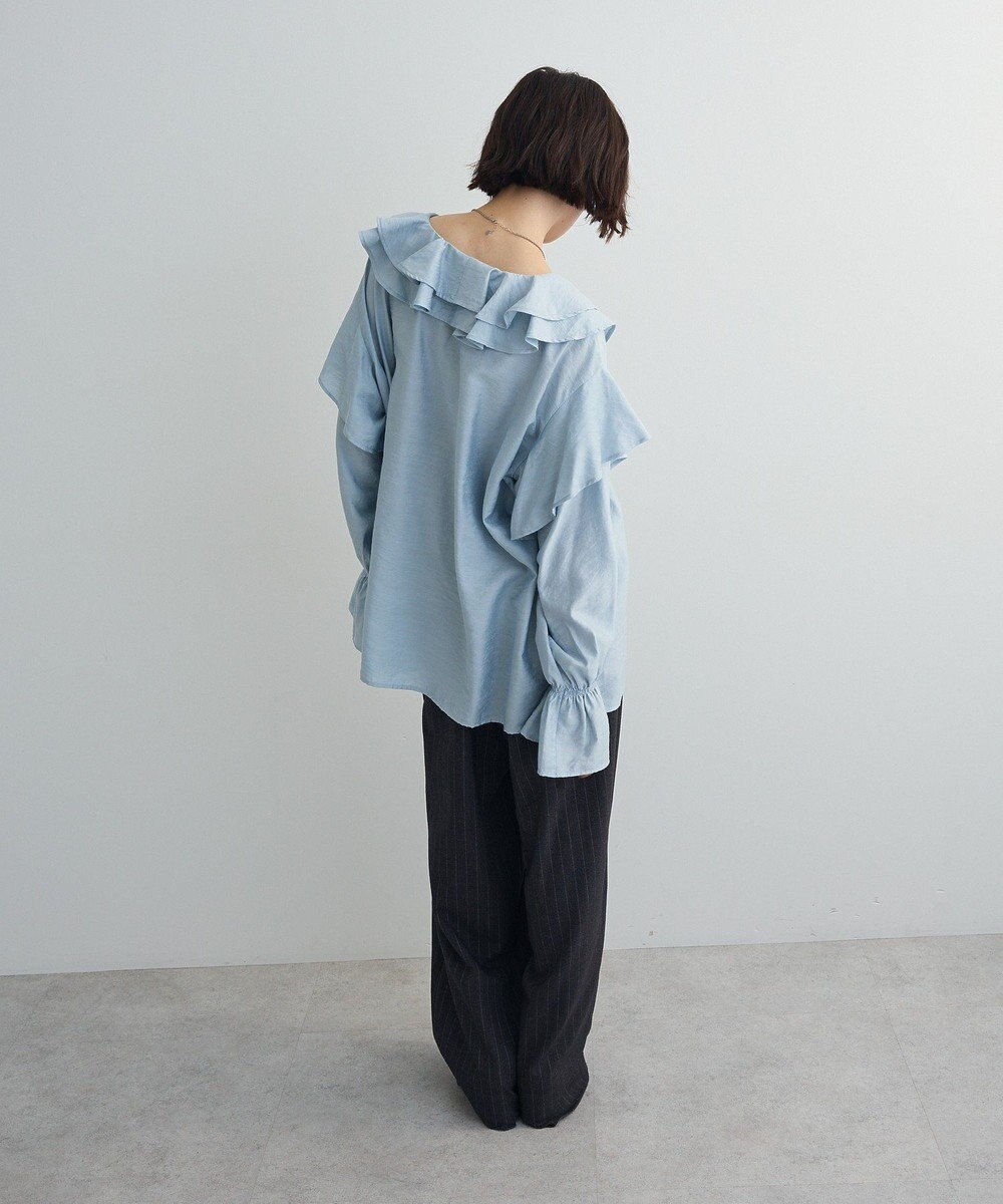 Green Parks ビッグカラーフリルブラウス 