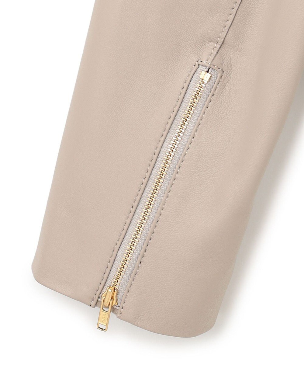 23区 S ラムレザー ノーカラージャケット 