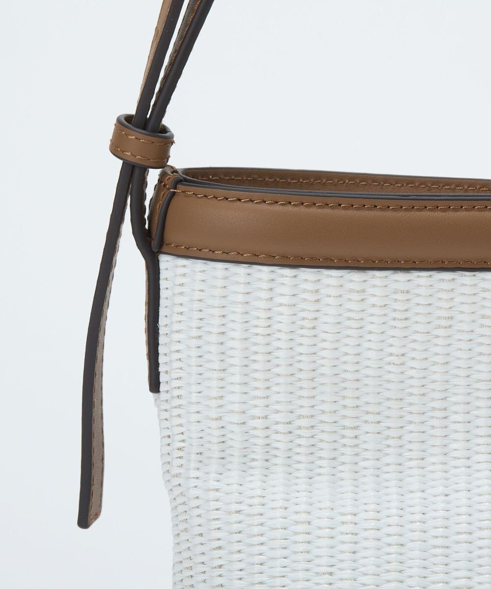 TOPKAPI 【Breath TOPKAPI】サングラスホルダー付き レザーコンビ カゴ ショルダーバッグ 