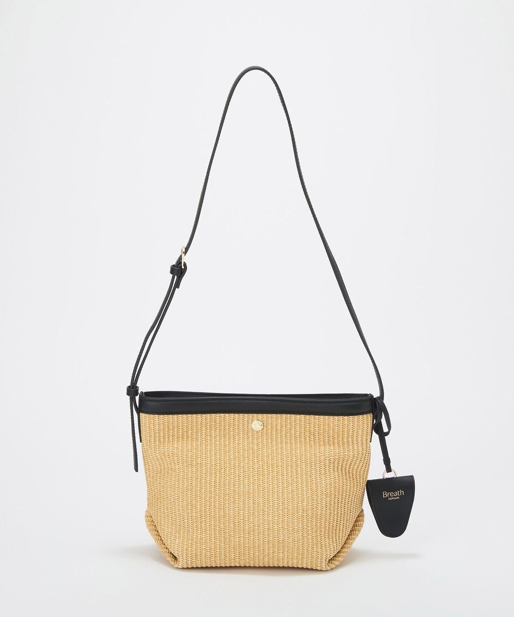 TOPKAPI 【Breath TOPKAPI】サングラスホルダー付き レザーコンビ カゴ ショルダーバッグ 